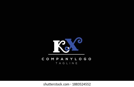 Alphabet letters Initials Monogram logo  KX,XK,K and X
