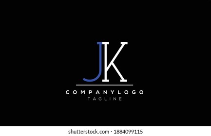 Alphabet letters Initials Monogram logo  jk,kj,j and k