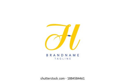 Letras alfabéticas Iniciales Logotipo Monograma JH,JH INITIAL, letra JH , J y H