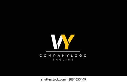 Alphabet letters Initials Monogram logo  VY,YV,V and Y