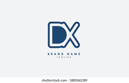 Alphabet letters Initials Monogram logo DX, XD, D and X