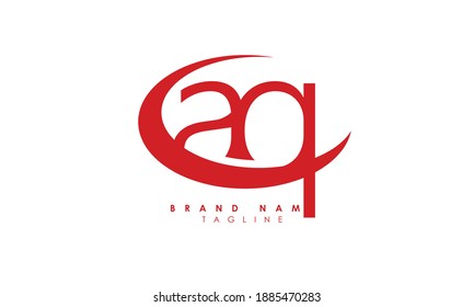 Letras alfabéticas Iniciales logotipo de monograma aq, qa, a y q