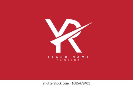 Alphabet letters Initials Monogram logo yr, ry, y and r