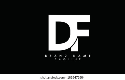 Alphabet letters Initials Monogram logo df, fd, d and f