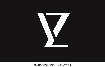 Alphabet letters Initials Monogram logo YZ, ZY, Y and Z
