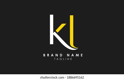Alphabet letters Initials Monogram logo KL, LK, K and L