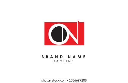 Alphabet letters Initials Monogram logo ON, NO, O and N