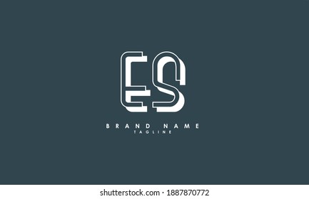 Alphabet letters Initials Monogram logo ES, SE, E and S