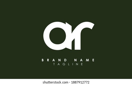 Alphabet letters Initials Monogram logo AR, RA, A and R