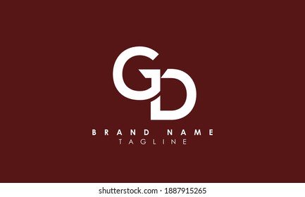 Alphabet letters Initials Monogram logo GD, DG, G and D