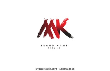 Alphabet letters Initials Monogram logo mk, km, m and k