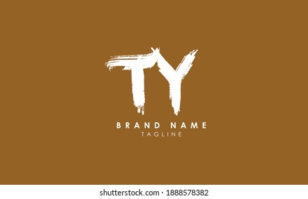 Alphabet letters Initials Monogram logo TY, YT, T and Y
