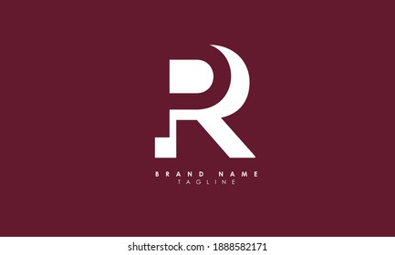 Alphabet letters Initials Monogram logo PR, RP, P and R