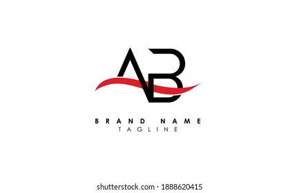 Alphabet letters Initials Monogram logo AB, BA, A and B