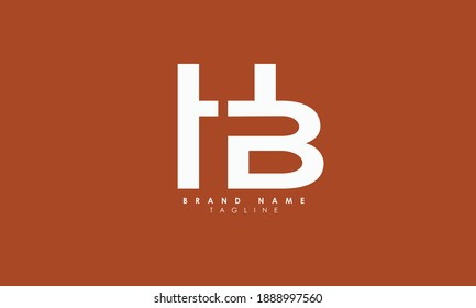 Alphabet letters Initials Monogram logo HB, BH, H and B