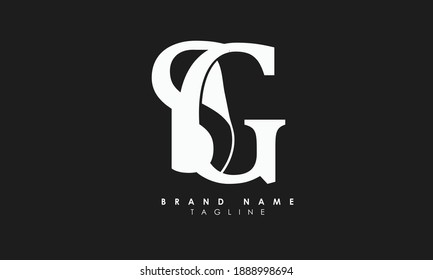 Alphabet letters Initials Monogram logo SG, GS, S and G