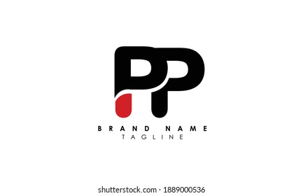 Alphabet letters Initials Monogram logo PP, P and P