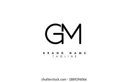 Alphabet Letters Initials Monogram Logo Gm Stock Vector (Royalty Free ...