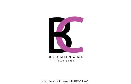 Alphabet letters Initial Monogram Logo BC, BC INITIAL, BC Brief, B und C