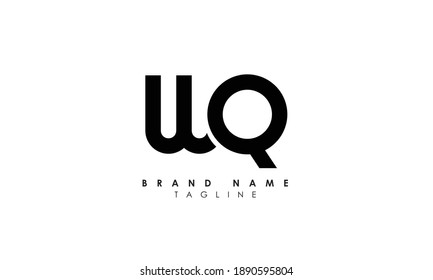 Alphabet letters Initials Monogram logo WQ, QW, W and Q, Alphabet Letters WQ minimalist logo design in a simple yet elegant font, Unique modern creative minimal circular shaped fashion brands