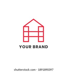 Alphabet letters Initials Monogram logo H House Line For Company Business. Modern Logo Design