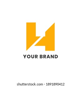 Alphabet letters Initials Monogram logo H Energy For Company Business. Modern Logo Design