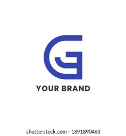 Alphabet Buchstaben Initials Monogram Logo G Luxury Simple For Company Business. Modernes Logo-Design