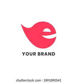 Alphabet letters Initials Monogram logo E Smile Mascot Simple For Company Business. Minimalist Modern Logo Design