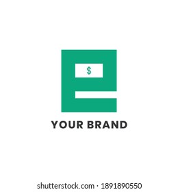 Alphabet Buchstaben Initials Monogram Logo E Money Simple For Company Business. Modernes Logo-Design