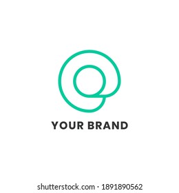 Alphabet Buchstaben Initials Monogram Logo E Line Leaf Simple For Company Business. Elegantes, modernes Logo-Design