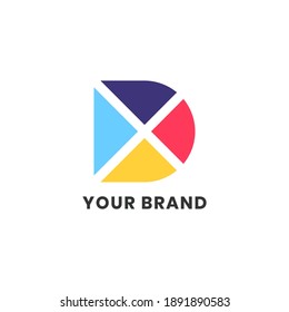 Alphabet Buchstaben Initials Monogram Logo DX, XD Simple For Company Business. Modernes Logo-Design