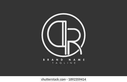 Alphabet letters Initials Monogram Logo DR, RD, D und R, Alphabet Letters DR minimalistisches Logo-Design in einer einfachen, aber eleganten Schriftart, Einzigartige moderne, minimale, runde Mode-Marken