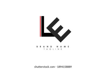 Alphabet letters Initials Monogram logo LE, EL, L and E, Alphabet Letters LE minimalist logo design in a simple yet elegant font, Unique modern creative minimal circular shaped fashion brands