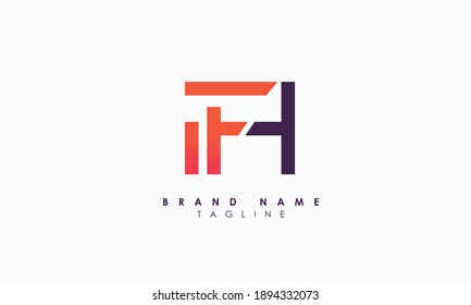Alphabet letters Initial Monogram Logo FH, HF, F und H, Alphabet Letters FH minimalistisches Logo-Design in einer einfachen, aber eleganten Schriftart, Einzigartige moderne, kreative, minimale, runde Modemarken