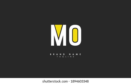 Alphabet letters Initials Monogram logo MO, OM, M and O, Alphabet Letters MO minimalist logo design in a simple yet elegant font, Unique modern creative minimal circular shaped fashion brands