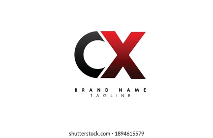 Alphabet letters Initials Monogram logo cs, c and x, Alphabet Letters CX minimalist logo design in a simple yet elegant font, Unique modern creative minimal circular shaped fashion brands
