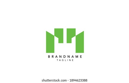 Alphabet letters Initials Monogram logo M,M INITIAL, M letter 