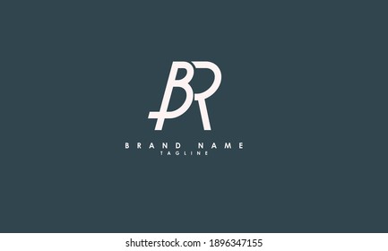 Letras alfabéticas Iniciales Logotipo de monograma BR, RB, B y R