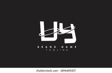 Letras alfabéticas Iniciales Logotipo Monograma UY, YU, U e Y