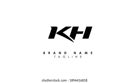 Alphabet letters Initials Monogram logo KH, HK, K and H