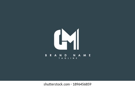 Letras alfabéticas Iniciales Logotipo Monograma GM, MG, G y M