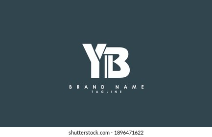 Alphabet letters Initials Monogram logo YB, BY, Y and B