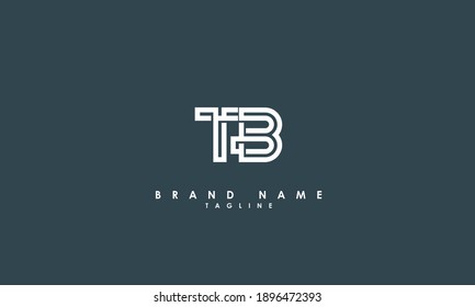 Alphabet letters Initials Monogram logo TB, BT, B and T