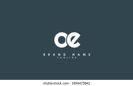 Alphabet letters Initial Monogram Logo OE, EO, O und E