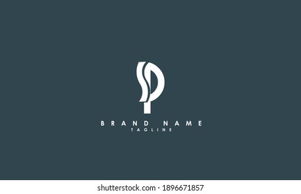 Alphabet letters Initials Monogram logo SP, PS, S and P