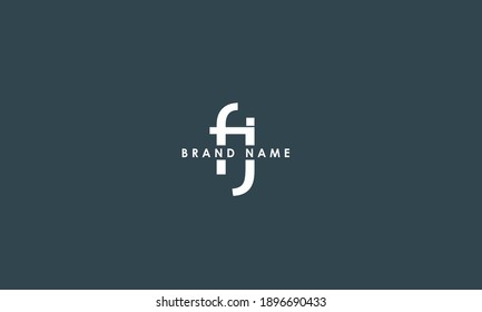 Alphabet letters Initials Monogram logo FJ, JF, F and J