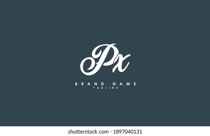 Alphabet letters Initials Monogram logo PX, XP, P and X