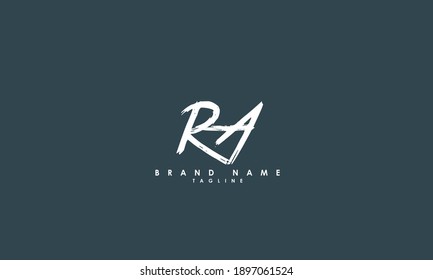 Alphabet letters Initials Monogram logo RA, AR, R and A