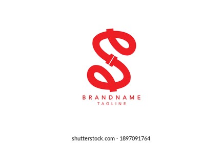 Alphabet letters Initials Monogram logo S,S INITIAL, S letter 