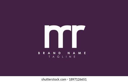 Alphabet letters Initials Monogram logo RM, MR, R and M